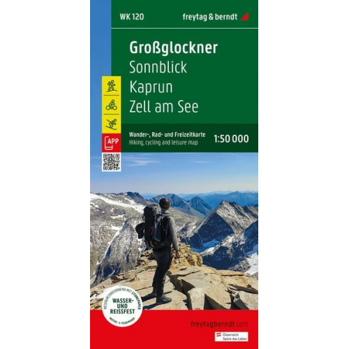 Großglockner, Wander-, Rad- und Freizeitkarte 1:50.000, freytag & berndt, WK 120