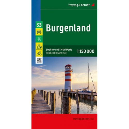 Burgenland, Straßen- und Freizeitkarte 1:150.000, freytag & berndt