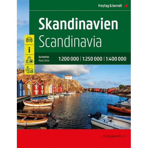 Skandinavien, Autoatlas 1:200.000 - 1:400.000, freytag & berndt