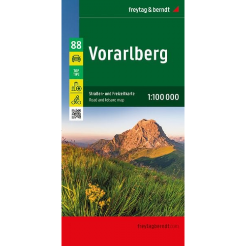 Vorarlberg, Straßen- und Freizeitkarte 1:100.000, freytag & berndt