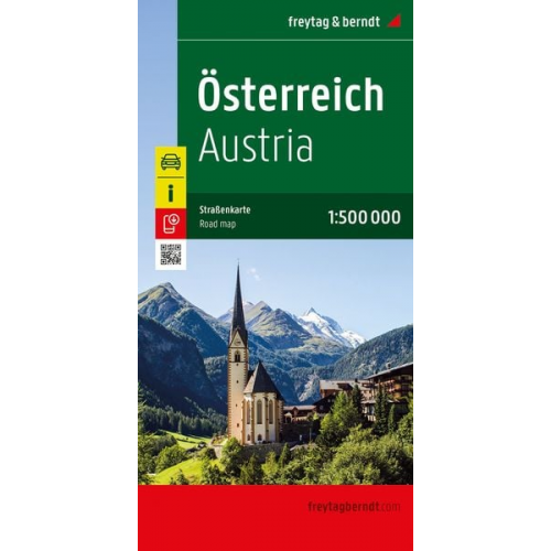 Österreich, Straßenkarte 1:500.000, freytag & berndt