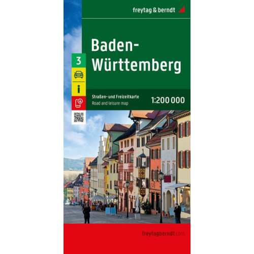 Baden-Württemberg, Straßen- und Freizeitkarte 1:200.000, freytag & berndt