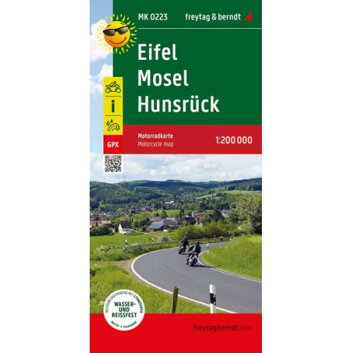 Eifel - Mosel - Hunsrück, Motorradkarte 1:200.000, freytag & berndt