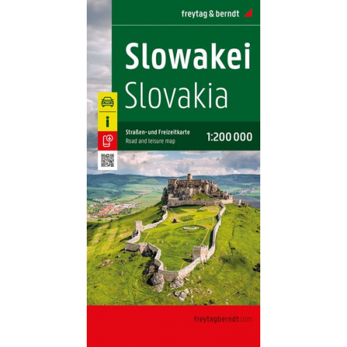 Slowakei, Straßen- und Freizeitkarte 1:200.000, freytag & berndt