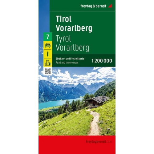 Tirol - Vorarlberg, Straßen- und Freizeitkarte 1:200.000, freytag & berndt