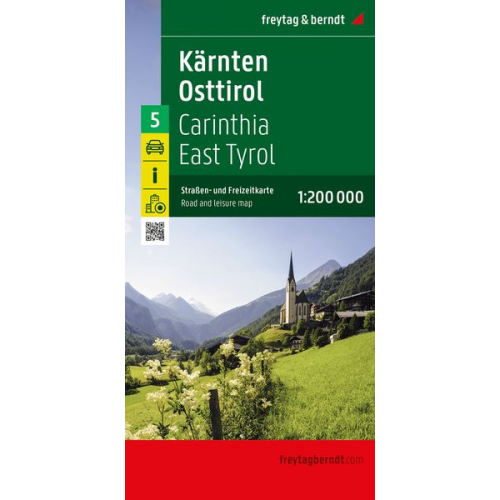 Kärnten - Osttirol, Straßen- und Freizeitkarte 1:200.000, freytag & berndt