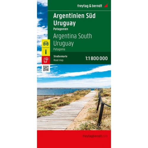 Argentinien Süd - Uruguay, Straßenkarte 1:1.800.000, freytag & berndt