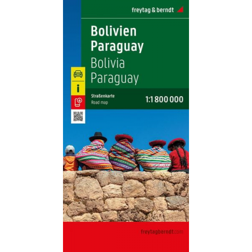 Bolivien - Paraguay, Straßenkarte 1:1.800.000, freytag & berndt