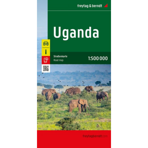 Uganda, Straßenkarte 1:500.000, freytag & berndt