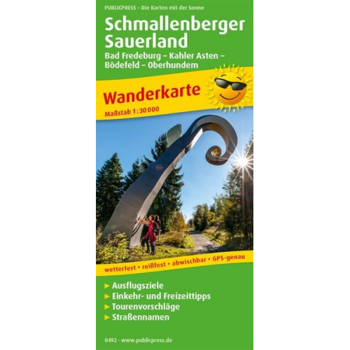 Schmallenberger Sauerland, Bad Fredeburg, - Kahler Asten - Bödefeld - Oberhundem 1:30 000