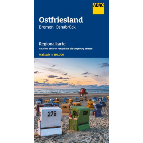 ADAC Regionalkarte 04 Ostfriesland 1:150.000