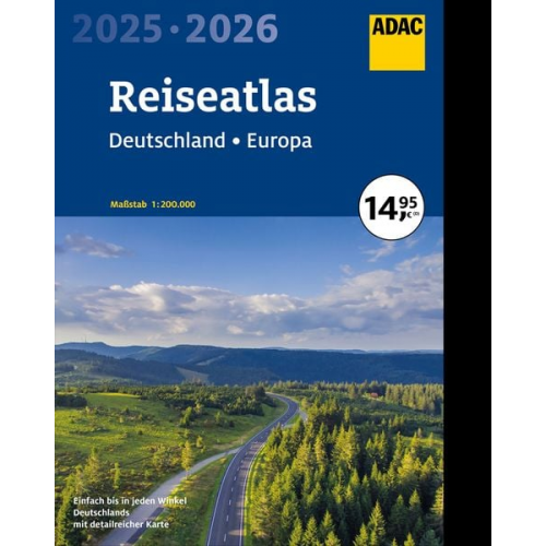 ADAC Reiseatlas 2025/2026 Deutschland 1:200.000, Europa 1:4,5 Mio.