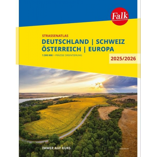 Falk Straßenatlas 2025/2026 Deutschland, Schweiz, Österreich 1:300.000
