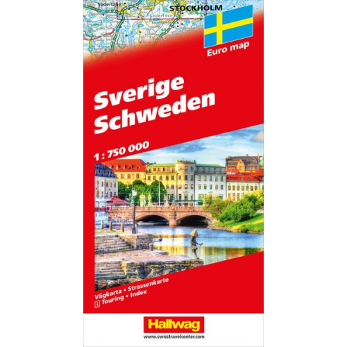 Schweden Strassenkarte 1:750'000 LZ bis 2024