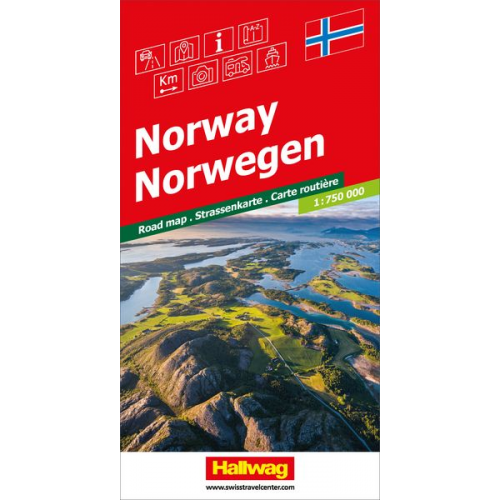 Hallwag Strassenkarte Norwegen 1:750.000