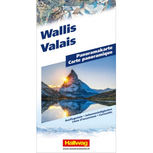 Hallwag Panoramakarte Wallis