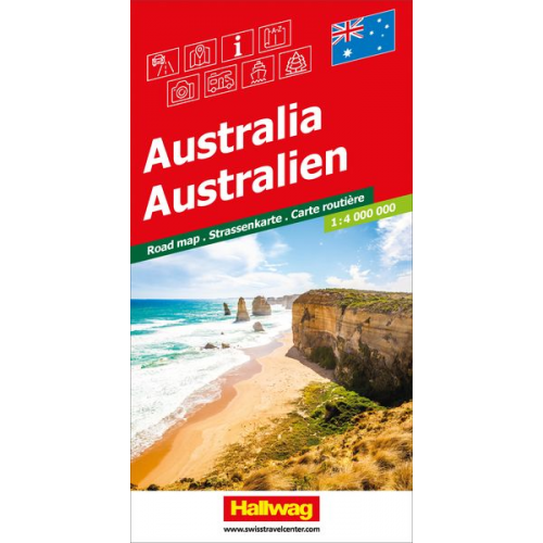 Hallwag Strassenkarte Australien 1:4 Mio.