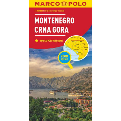 Marco Polo Verlag - MARCO POLO Länderkarte Montenegro 1:250.000