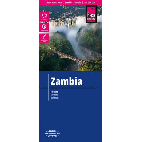 Reise Know-How Verlag Reise Know-How Verlag Peter Rump - Reise Know-How Landkarte Sambia 1:1.000.000