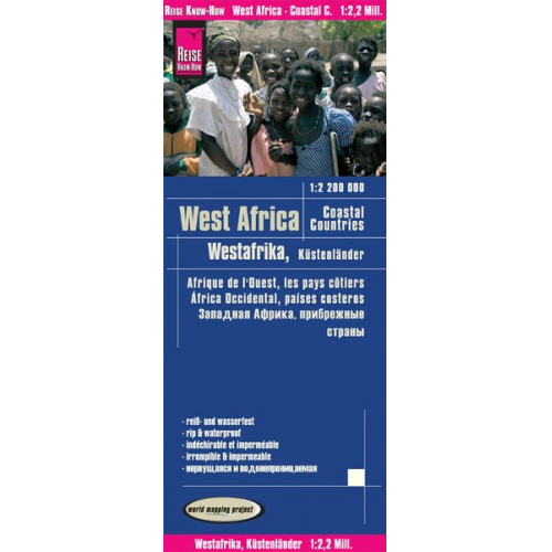 Reise Know-How Verlag Peter Rump - Reise Know-How Landkarte Westafrika, Küstenländer (1:2.200.000) : von Senegal bis Nigeria