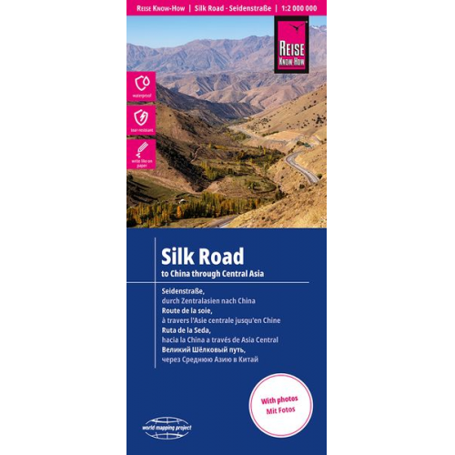 Reise Know-How Landkarte Seidenstraße / Silk Road (1:2 000 000): Durch Zentralasien nach China / To China through Central Asia