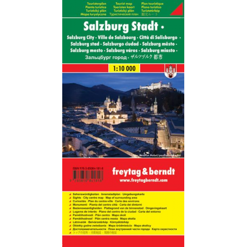 Salzburg Stadt 1 : 10000 Touristenplan