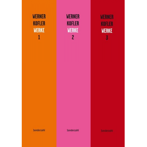 Werner Kofler - Werke (3 Bände)