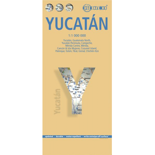 Yucatan 1 : 1 000 000. Road Map + City Maps