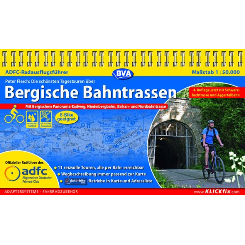 Peter Flesch - ADFC-Radausflugsführer Bergische Bahntrassen 1:50.000 praktische Spiralbindung, reiß- und wetterfest, GPS-Track Download