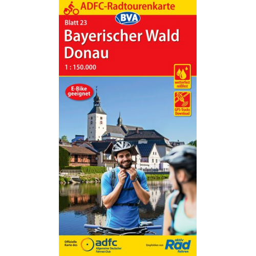 ADFC-Radtourenkarte 23 Bayerischer Wald Donau 1:150.000, reiß- und wetterfest, GPS-Tracks Download