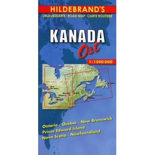 Kanada ( Canada) Ost 1 : 1 500 000 / Hildebrand's Urlaubskarte