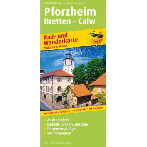 Pforzheim - Bretten - Calw Rad- und Wanderkarte