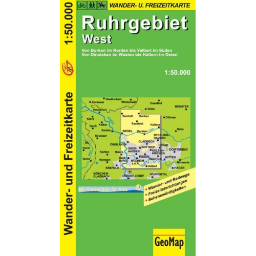 GeoMap - Ruhrgebiet West Wanderkarte