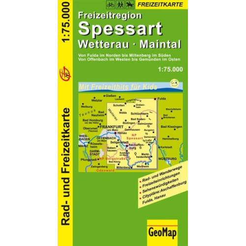 GeoMap - Freizeitregion Spessart 1 : 75 000. Rad- und Freizeitkarte