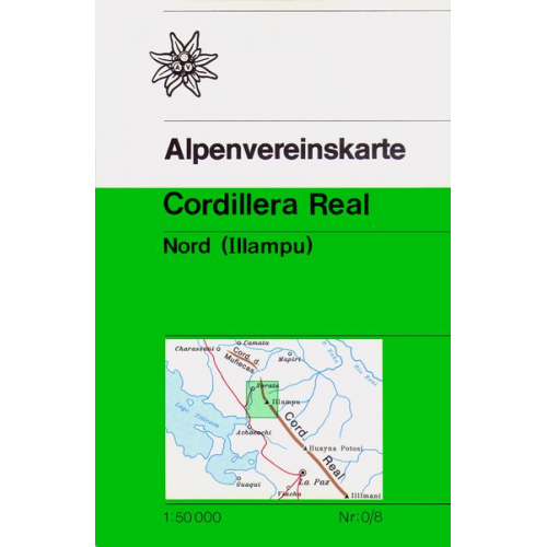 DAV Karte 0/8 Cordillera Real Nord (Illampu - Bolivien)