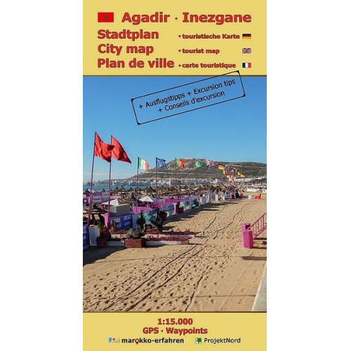 A. + B. Conrad - Stadtplan Agadir - Cityplan Inezgane 1:15.000 + GPS-Waypoints
