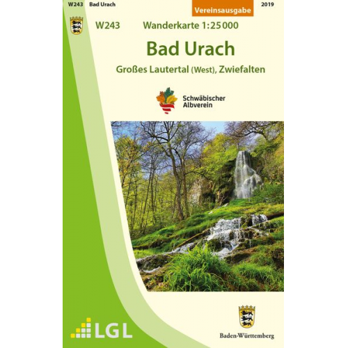 Bad Urach - Großes Lautertal (West), Zwiefalten Wanderkarte 1:25000