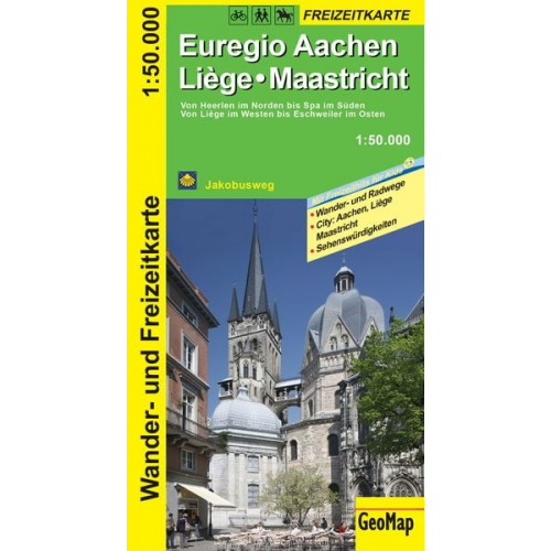 GeoMap - Euregio Aachen, Liege, Maastricht 1:50.000 Wander- und Freizeitkarte