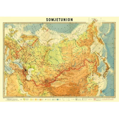 Historische Karte: SOWJETUNION 1951 (gerollt)