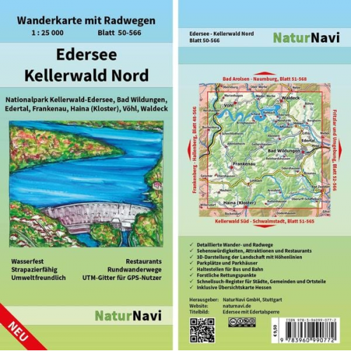 Edersee - Kellerwald Nord, Blatt 50-566, 1 : 25 000