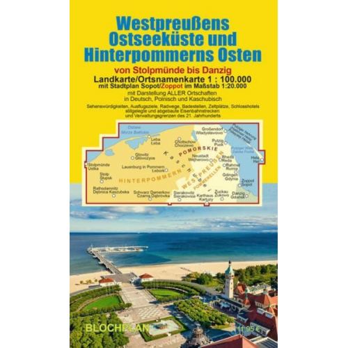 Dirk Bloch - Landkarte Westpreußens Ostseeküste und Hinterpommerns Osten 1:100.000