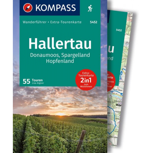 KOMPASS Wanderführer Hallertau, Donaumoos, Spargelland, Hopfenland, 55 Touren mit Extra-Tourenkarte