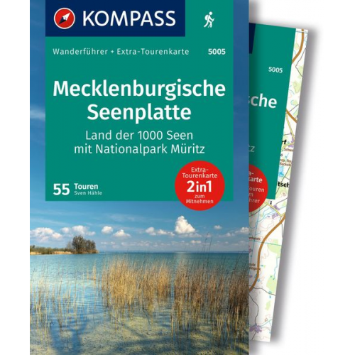 Sven Hähle - KOMPASS Wanderführer Mecklenburgische Seenplatte, Land der 1000 Seen mit Nationalpark Müritz, 55 Touren mit Extra-Tourenkarte