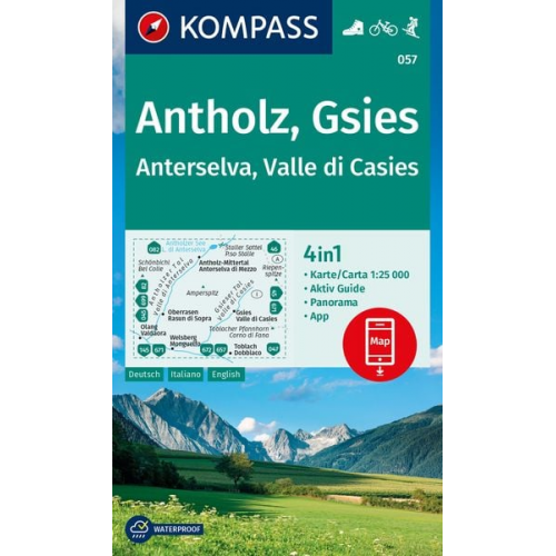 KOMPASS Wanderkarte 057 Antholz, Gsies, Anterselva, Valle di Casies 1:25.000