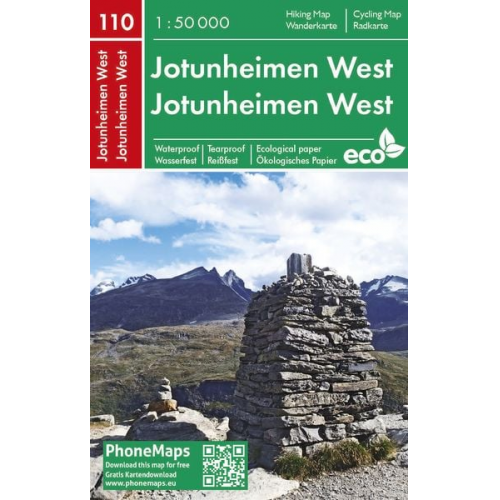 Jotunheimen West, Wander - Radkarte 1 : 50 000