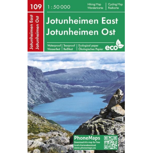Jotunheimen Ost, Wander - Radkarte 1 : 50 000
