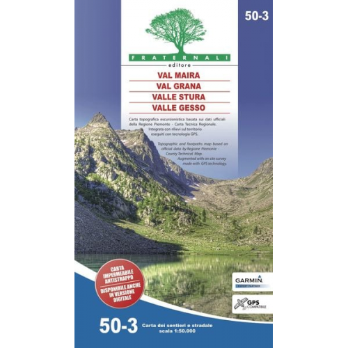 Val Maira - Val Grana - Valle Stura di Demonte - Valle Gesso 1 : 50 000