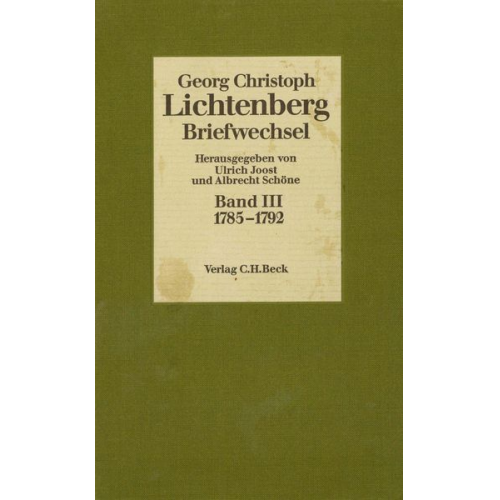 Georg Christoph Lichtenberg - 1785-1792