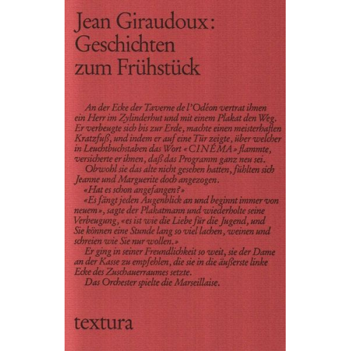 Jean Giraudoux - Geschichten zum Frühstück