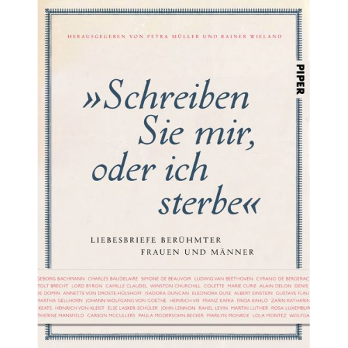 Petra Müller Rainer Wieland - "Schreiben Sie mir, oder ich sterbe"